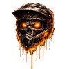 Fire Skeleton Motocross Helmet | Design Badass