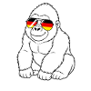 German flag Gorilla German Germany