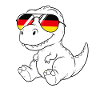 German flag T-rex German Germany T-rex