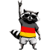 Funny German Raccoon Flag Pride
