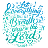 Psalm 150 - Bibelvers Lettering