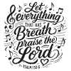 Psalm 150 - Bibelvers Lettering