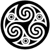 Celtic Spiral Circle (Black)