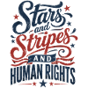 Human Rights Stars Stripes Retro Gift