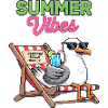 Summer Vibes Goose on a Deckchair