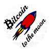 Bitcoin Rakete zum Mond