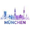 München Skyline Neon