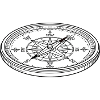 Compass Rose Nautical Emblem