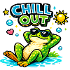 Chillfrosch am Pool
