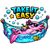 Take It Easy Mermaid Hammock Axolotl
