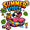 Summer Vibes Flamingo Party