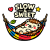Slow & Sweet hedgehog in a hammock