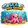 Sea You Soon: Cute Squid