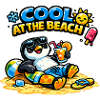 Enjoy cool beach penguin