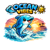 Ocean Vibes Dolphin Sunset