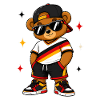Germany Bear Sunglasses Flags Art