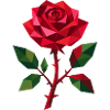 Geometric Rose | Polygon Floral Motif
