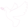 Dove with Olive Branch Line Art