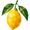 Geometric Lemon | Polygon Fruit Motif