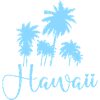 Hawaii Palm Trees Script Design