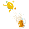 Funny Lemon Jump Radler Beer Fun