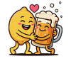 Radler Bier Zitrone Und Bierkrug Freunde