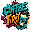 Café First Graffiti Tee