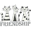 Cat Friendship Trio