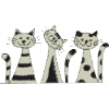 Cats Trio Impressionism