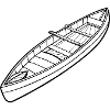Minimalist Canoe Outline