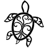 Black Mandala Turtle