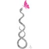 Snake kisses butterfly