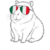 Capybara Italy Italian Flag Sunglasses