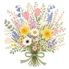 Frühlingsstrauß mit Wildblumen