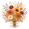 Herbststrauß mit Sonnenblumen & Wildblumen