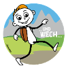 Wander Figur verabschiedet sich.