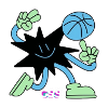 Modern Cartoon Basketball Star