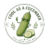 Cool as Cucumber Logo Sticker