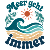 Sea Always Goes Waves Summer Vacation