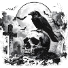 Raven on the Night Grave