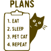 Cat Plan: Eat, Sleep, Pet