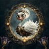 Steampunk-Schwan im Lunar Frame