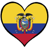 Ecuador Heart Flag