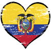 Ecuador heart flag used