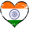 India heart flag used