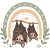 Bat Mom & Baby – Cute Boho Bat