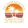 Ruhestandslegende Retro-Palmenshirt