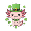 Leprechaun Axolotl with Luck