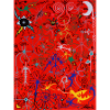 Abstract Red Surreal Net