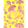 Méduse psychédélique jaune violet